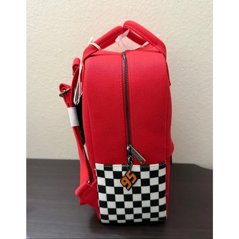 Loungefly Disney Pixar Cars Lightning McQueen Embroidered Patches Mini Backpack